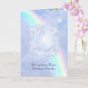 Rainbow Bridge Pet Loss met jouw tekst en foto Kaart