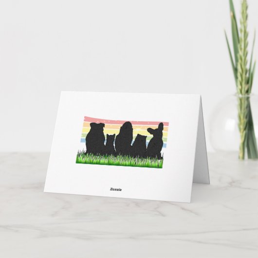 Rainbow Bridge Pet Loss Sympathy Card Kaart (Achterkant)