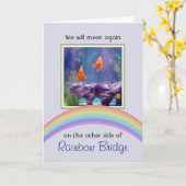  Rainbow Bridge Pet Memorial Kaart (Gele Bloem)