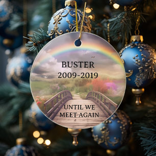 Rainbow Bridge Pet Memorial Loss past zich aan Keramisch Ornament