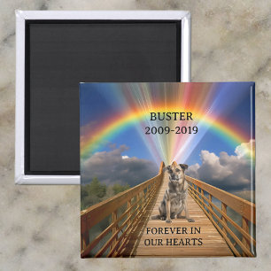 Rainbow Bridge Pet Memorial Loss past zich aan Magneet