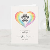 Rainbow Bridge Pet Memorial Photo Card Kaart (Voorkant)