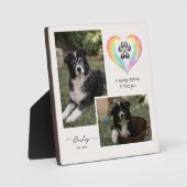 Rainbow Bridge Pet Memorial Photo Plaque (Recto)