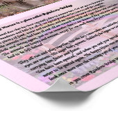Rainbow Bridge Pet Memorial Pink Poster (Hoek)