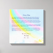 Rainbow Bridge Pet Sympathy Wrapped Canvas, VROUW Canvas Afdruk (Voorkant)