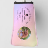 Rainbow Bridge Photo Pet Memorial Putter Golfheadcover (Draai 90)