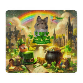 Rainbow Bridge Sable Collie on St. Patrick's Day Snijplank