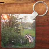 Rainbow Bridge Sunset at Grove City College Sleutelhanger (Achterkant)