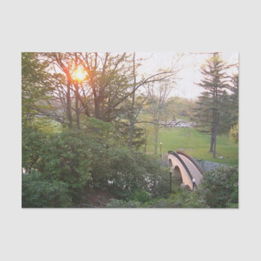 Rainbow Bridge Sunset at Grove City College Tissuepapier (Voorkant)