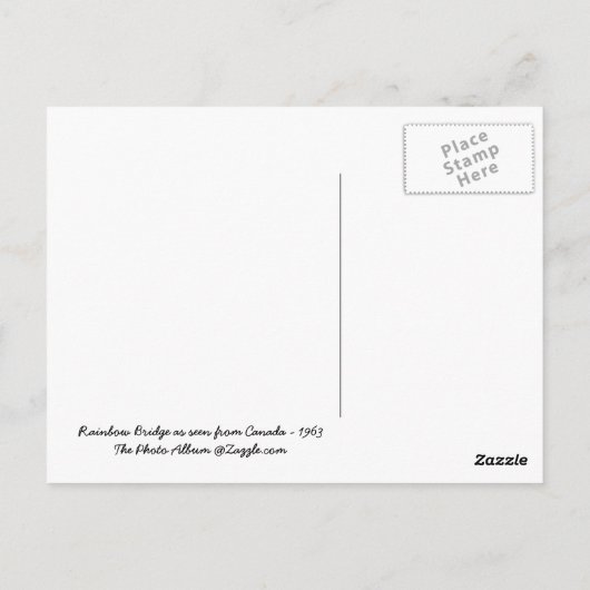 Rainbow Bridge vanaf het Briefkaart (Achterkant)