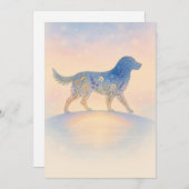 Rainbow Bridge Wildflower Pet Silhouette Feestdagenkaart (Voorkant / Achterkant)