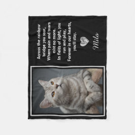Rainbow Bridge Zilver Huisdier Kat Hond Memorial Fleece Deken