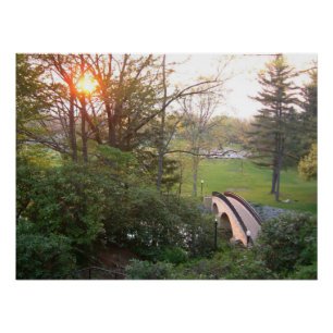 Rainbow Bridge Zonsondergang bij Grove City Colleg Perfect Poster