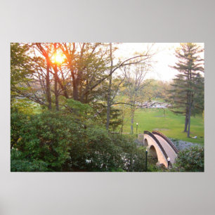 Rainbow Bridge Zonsondergang bij Grove City Colleg Poster