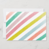 Rainbow Bright Balloons Birthday Party Blush Pink Kaart (Achterkant)