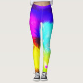 Rainbow Bright Bold Artistic Leggings (Voorkant)