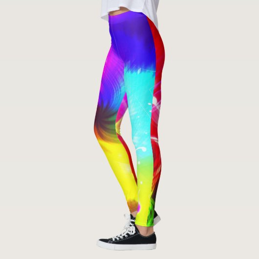 Rainbow Bright Bold Artistic Leggings (Links)