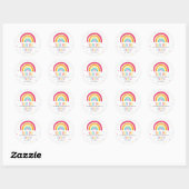 Rainbow Bright Party Favor Ronde Sticker (Vel)