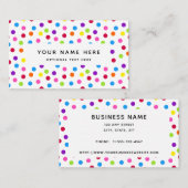 Rainbow Bright Polka Dots Confetti Pattern Visitekaartje (Voorkant / Achterkant)