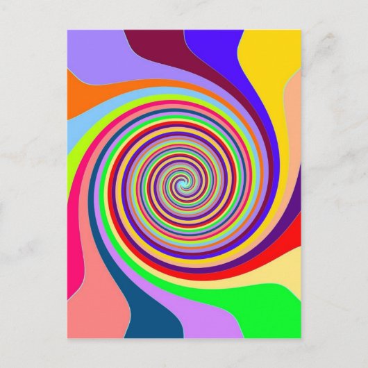 Rainbow bright psychedelic swirl briefkaart (Voorkant)