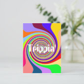 Rainbow bright Trippin' psychedelic swirl Briefkaart (Staand voorkant)