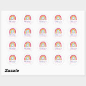 Rainbow Bright Verjaardag Ronde Sticker (Vel)