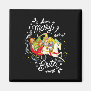 Rainbow Brite Christmas Merry en Brite Sleigh Rid Magneet