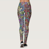 Rainbow Brite Fantasy Vlinderpatroon Leggings (Achterkant)