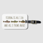 Rainbow Brown Brook Trout Fishing Quote Bagagelabel (Voorkant (horizontaal))