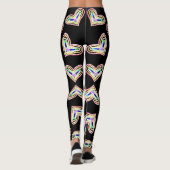Rainbow bruiloft hart ט״ו באב leggings (Achterkant)