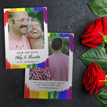 Rainbow Brush Stripes Foto Sla de datum op