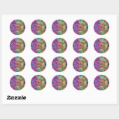 Rainbow Bubble Abstract Ronde Sticker (Vel)