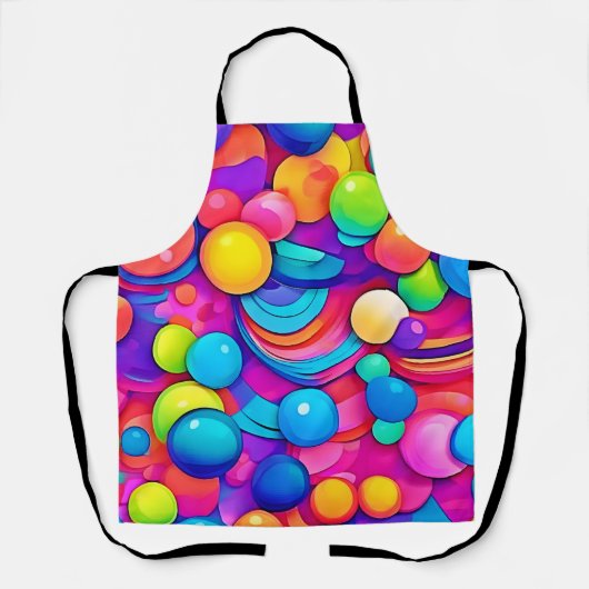 Rainbow Bubble Blast Artwork Schort (Voorkant)