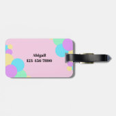 Rainbow Bubble Monogram Luggage Tag  Bagagelabel (Achterkant horizontaal)