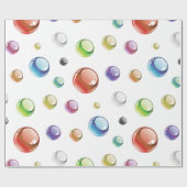 Rainbow Bubble Pattern Cadeaupapier (Vlak)