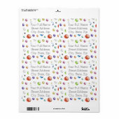 Rainbow Bubble Pattern Etiket (Full Sheet)