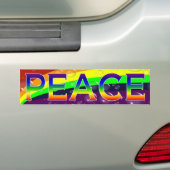 Rainbow Bubble Peace Bumpersticker (Op auto)