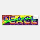 Rainbow Bubble Peace Bumpersticker (Voorkant)