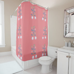 Rainbow Bubble Peach Dream Douche rideau