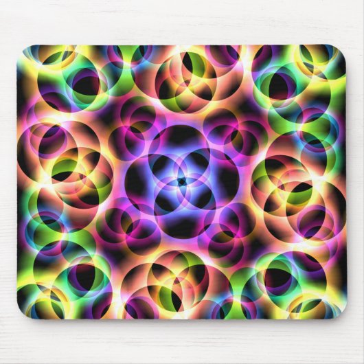 Rainbow Bubbles Twee Muismat (Voorkant)