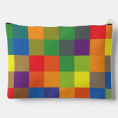 Rainbow Buffalo Check Pride Plaid Kleurrijk Groot Etui (Achterkant)