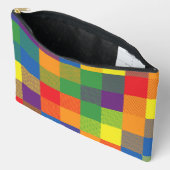 Rainbow Buffalo Check Pride Plaid Kleurrijk Groot Etui (Open)