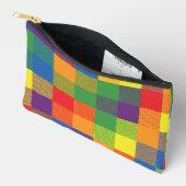 Rainbow Buffalo Check Pride Plaid Kleurrijk Klein Etui (Open)