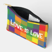 Rainbow Buffalo Check Pride Plaid Kleurrijk Klein Etui (Open)