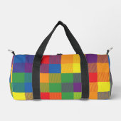 Rainbow Buffalo Check Pride Plaid Kleurrijk Klein Plunjezak (Voorkant)