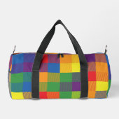 Rainbow Buffalo Check Pride Plaid Kleurrijk Klein Plunjezak (Achterkant)
