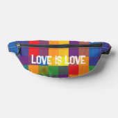 Rainbow Buffalo Check Pride Plaid Kleurrijke Liefd Heuptasje (Liggend)