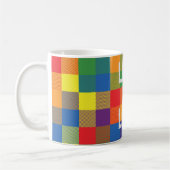 Rainbow Buffalo Check Pride Plaid Personaliseer Koffiemok (Links)