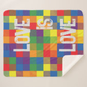 Rainbow Buffalo Check Pride Plaid Personaliseer Sherpa Deken (Voorkant (horizontaal))