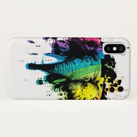 Rainbow Bull Elephant Abstract Case-Mate iPhone Case (Achterkant (horizontaal))